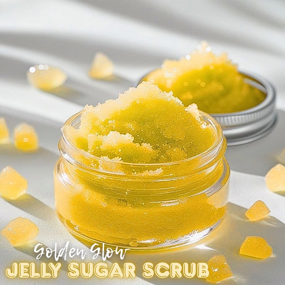 Golden Glow Jelly Sugar Scrub | Pineapple, Dragonfruit & Acai | Radiance Boost